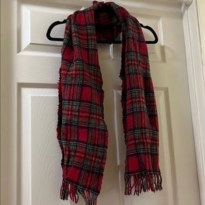 J.Crew red plaid scarf